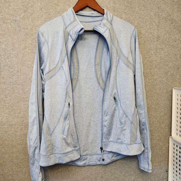 Tangerine Sweater Women Medium Blue Full Zip Athleisure Sporty Sweatshirt Jacket - Picture 1 of 13